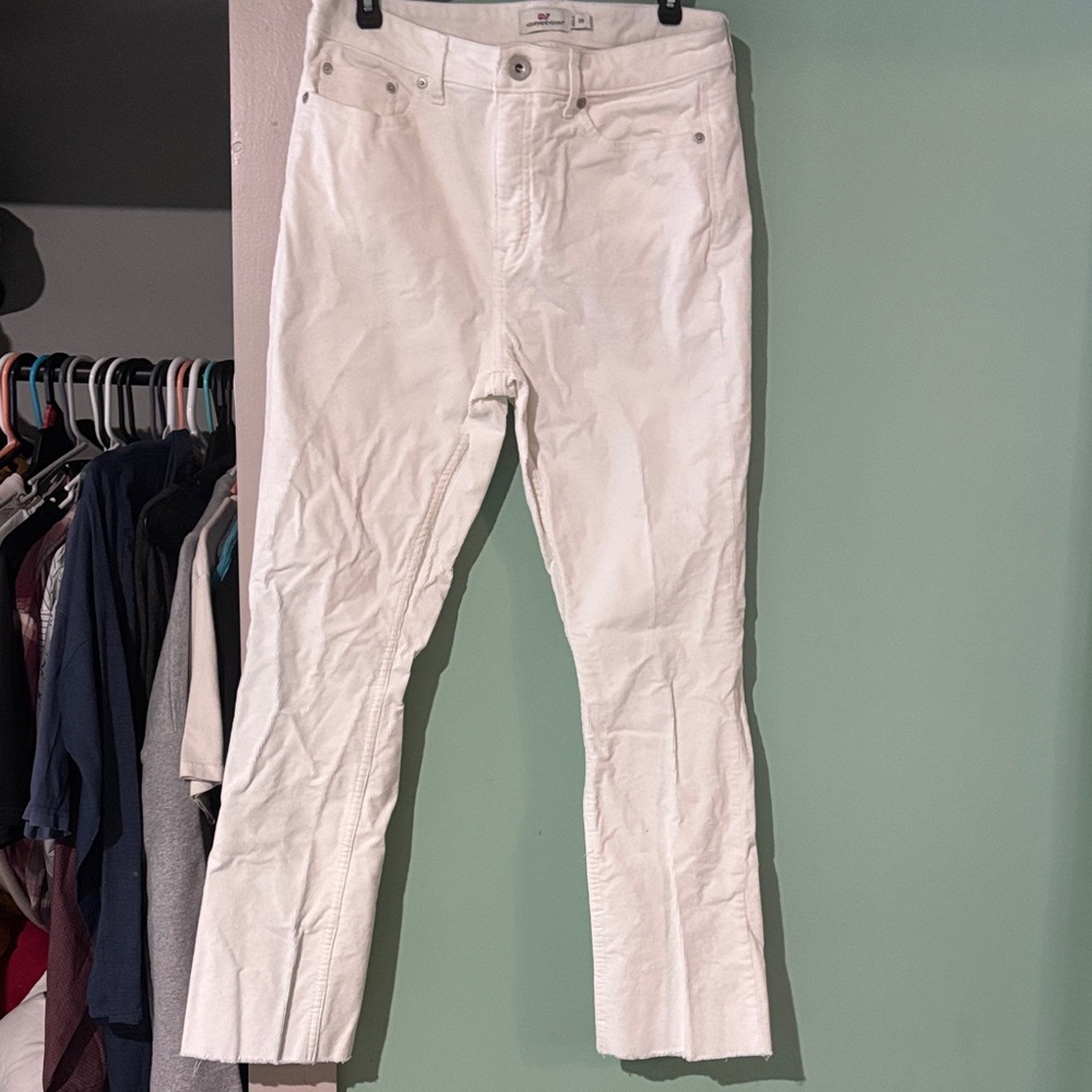 Vineyard Vines White Corduroy Trousers
